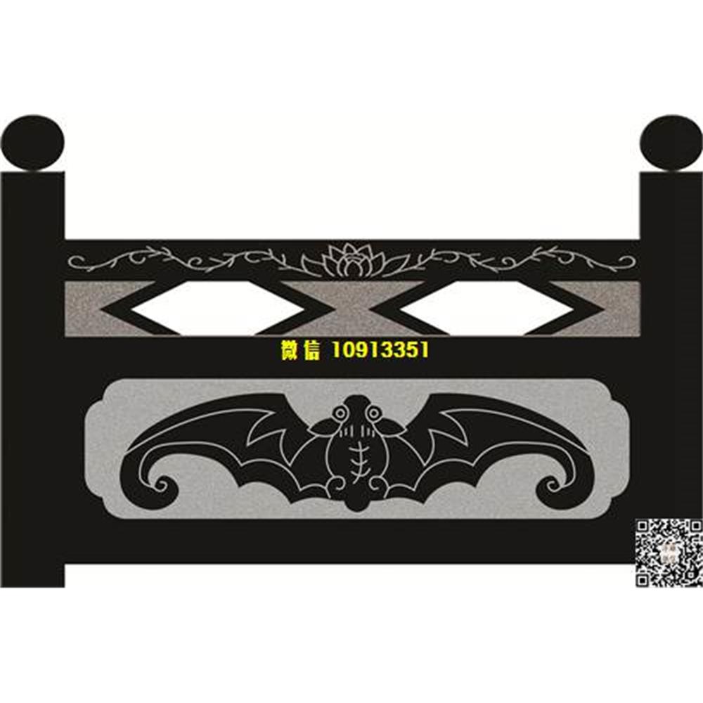 精雕图110蝙蝠栏板精雕图线雕图线条图单线铣底图_电脑雕刻plt文泰矢量图精雕图浮雕图